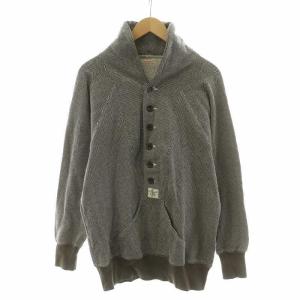 スウェット 長袖 ヘリンボーン M ブラウン ホワイト /NQ