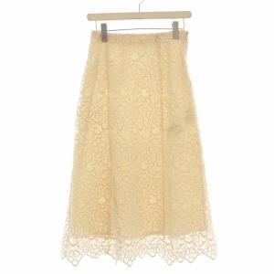 23SS 花柄 レース スカート 1023171123001380 ロング 38 アイボリー /G