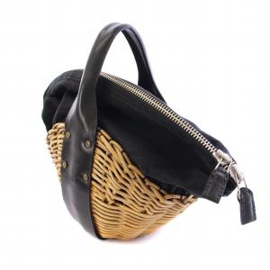 ebagos モチアルク ヤマコトバ ファスナー付バスケット かごバッグ