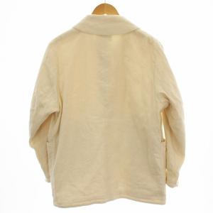 YAECA CONTEMPO 43553 CANVAS DESIGN リネン カバーオール ジャケット XS ナチュラル