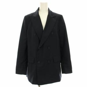 テーラードジャケット ダブル ウール モヘア混 F 紺 ネイビー /HN