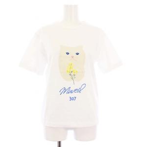 Tシャツ カットソー 半袖 プリント 36 白 MA231UTS704 /KH