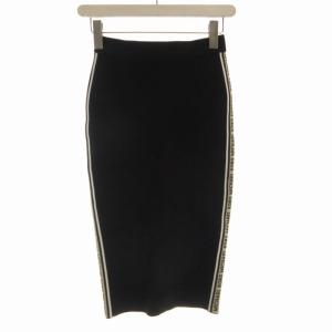 タイトスカート ミニ ライン ロゴ XXS 黒 ブラック MS17701F1FW /RO