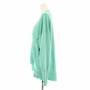 ADORE 20AW ブライトハイゲージニット セーター 長袖 アシンメトリー 38 緑 グリーン 5311170115