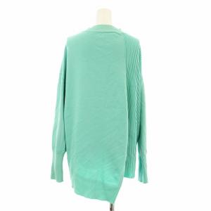 ADORE 20AW ブライトハイゲージニット セーター 長袖 アシンメトリー 38 緑 グリーン 5311170115