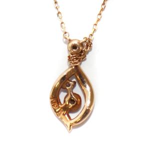 VENDOME AOYAMA ネックレス ペンダント しずくモチーフ 雫モチーフ ダイヤモンド K10 PG ピンクゴールド /BB