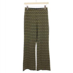 アブストラクトジャガードニットパンツ 総柄 M イエロー グレー 39-02-31-02006 /YM