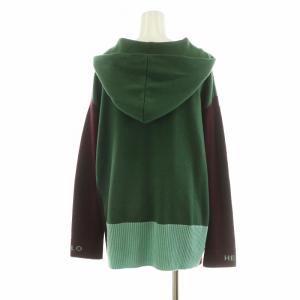 PS Paul Smith ニットパーカー プルオーバー 長袖 フーディ M グリーン ブラウン KRPSIW1752 /NQ