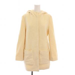 フード付きコート アンゴラ ウール アウター 40 アイボリー YCC-014 /YM