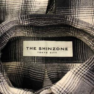 Shinzone Ombre Check Shirt オンブレチェックシャツ ボタンダウン ブラウス 長袖 レギュラーカラー