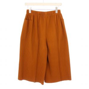 me ISSEY MIYAKE ワイドパンツ イージー ウエストゴム ストレッチ F 茶 ブラウン /BB