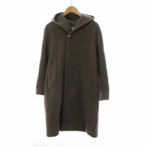 強圧縮メルトンオーバーフードコート フーディー アウター ロング 1 ブラウン 108451003 /NQ