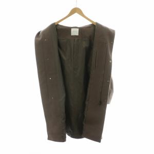 STUDIOUS 強圧縮メルトンオーバーフードコート フーディー アウター ロング 1 ブラウン 108451003 /NQ