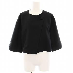 ドライダブルクロスショートジャケット 五分袖 38 黒 ブラック 3436208 /HN