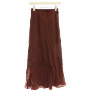 24AW キュプラバイアススカート RDZ1042101A0006 ロング フレアスカート 36 茶 ブラウン