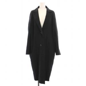 オーバーシルエット シングルコート アウター 38 黒 チャコールグレー 0307-390-183 /YM