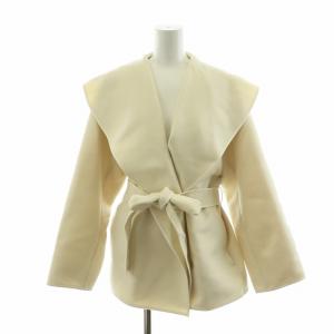 ショールカラーショートリバーコート アウター ベルト付き F ホワイト FWFC235901 /NQ