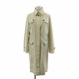 トレンチコート ステンカラー アウター ロング 裏地ノバチェック 38 アイボリー FRD12-198-03
