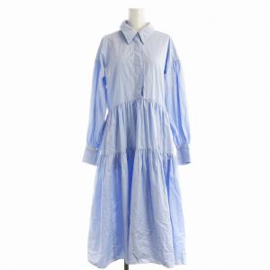 ワンピース ロング 長袖 F 水色 ライトブルー 11-109-11-030424 /EE