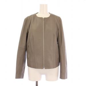 レザージャケット 38 グレージュ