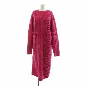 23AW Blocking Knit Dress ブロッキングニットドレス ワンピース リブ ロング 長袖