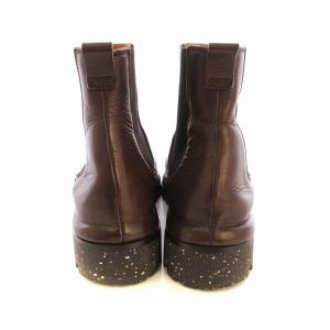 SAYA サイドゴアブーツ ショート レザー 24cm 茶 ブラウン /EE