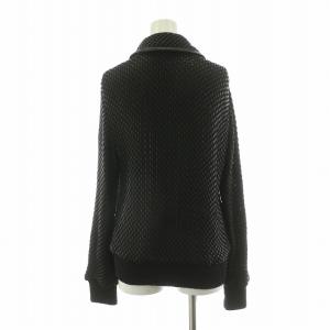 ESCADA ジップアップジャケット ブルゾン レザー アウター 羊皮 本革 34 ブラック 5007176 /NQ