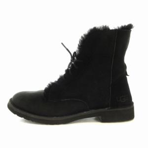 UGG australia Quincy Boot ムートンブーツ ショート ボア スエード US8 25cm 黒 ブラック 1012359
