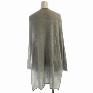 GALERIE VIE コットンカシミヤシルク クルーネックカーディガン ニット 長袖 S グレー 23-02-21-02013