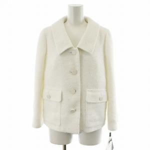 TISSUE ツイードジャケット 34 ホワイト 6113030