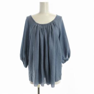 カットソー パフスリー 五分袖 38 ライトブルー  531-170209 /RO