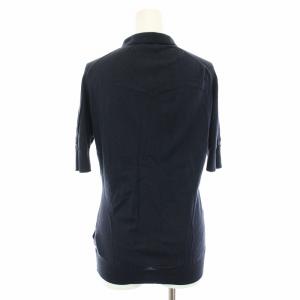 JOHN SMEDLEY ポロシャツ ニット セーター 半袖 M 紺 ネイビー /YT