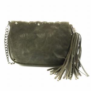JIMMY CHOO ワンショルダーバッグ タッセル スター チェーン グリーン