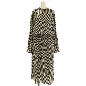 CHECKERD DRESS 8626-299-0162 ワンピース ロング チェック 長袖 オープンバック