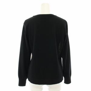 LEONARD ファッション FASHION カットソー ニット セーター クルーネック 長袖 花柄 絹 シルク混 M