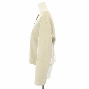 MILA OWEN MILAOWEN 23SS フェイクレザー金釦ノーカラージャケット アウター 0 ライトベージュ 09WFJ231172
