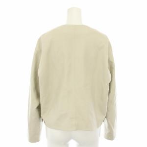 MILA OWEN MILAOWEN 23SS フェイクレザー金釦ノーカラージャケット アウター 0 ライトベージュ 09WFJ231172