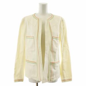 ココマーク 04C ノーカラージャケット 40 ホワイト P22678V13442