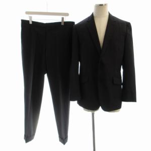 スーツ セットアップ テーラードジャケット スラックスパンツ ストライプ 14 5 黒 ブラック 白 ホワイト