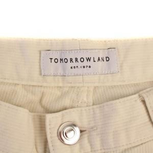 TOMORROWLAND ソンドリオ SONDRIO 23AW コットンピケ 5ポケットスリムパンツ ジップフライ M 白 63043404009