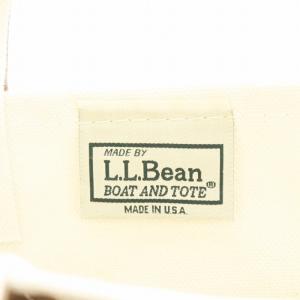 L.L.BEAN トートバッグ ハンドバッグ キャンバス 白 ホワイト 茶 ブラウン /AN2