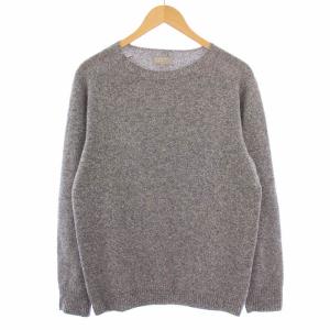 ニット セーター 長袖 クルーネック ウール カシミヤ L グレー 579-260405 /BM