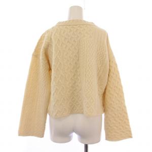MACPHEE 23AW ウールパターンニット ショートプルオーバー セーター 長袖 S 白 12023402702 /BM