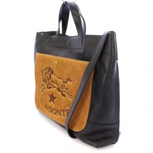 IL BISONTE 2WAY トートバッグ ブラック ブラウン