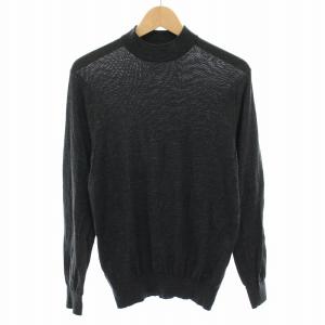 24AW スーパーファインメリノウールモックネックプルオーバー ニット セーター 長袖 S チャコールグレー