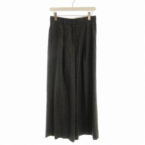 メランジカルゼ タックワイドパンツ ストレート 36 ダークグレー 11043404301 /EE