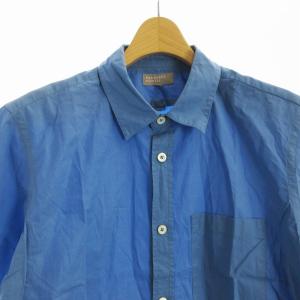 MARGARET HOWELL カジュアルシャツ 半袖 M 青 ブルー 579-6150026 /EE