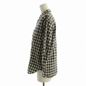MARGARET HOWELL シャツ ブラウス 長袖 チェック 1 紺 ネイビー 595-8253514 /EE