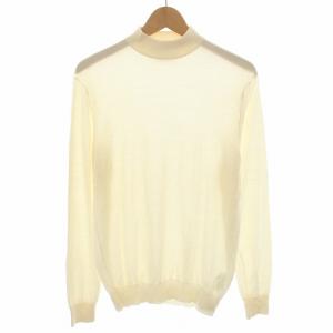 23AW スーパーファインメリノウールモックネックニット セーター 長袖 M 白 ホワイト 63023402005
