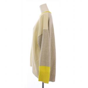 MACPHEE 24AW NZ LAMBS 9G クルーネックプルオーバー ニット セーター 長袖 ウール M 白 グレー